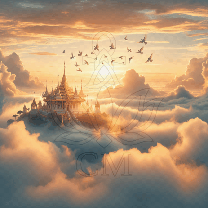 Tempel in den Wolken